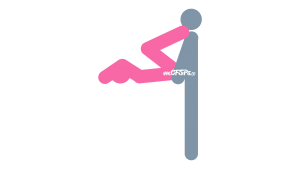 Butterfly: Standing, Edge-Of-the-Table Sex Position Illustration