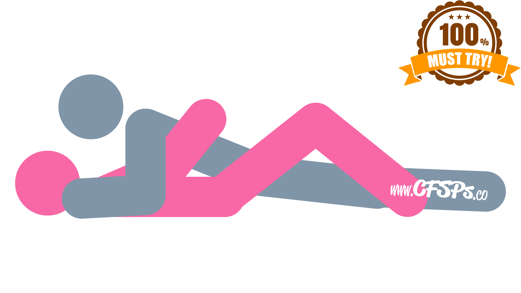 An illustration of the Missionary sex position. This picture demonstrates how Missionary is an intimate, man-on-top sex position with deep penetration.