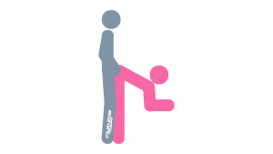 Fan: Standing, Rear-Entry Sex Position Illustration