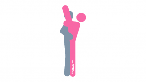 Lustful Leg: Standing Sex Position Illustration