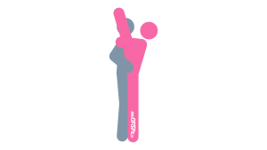 Lustful Leg: Standing Sex Position Illustration