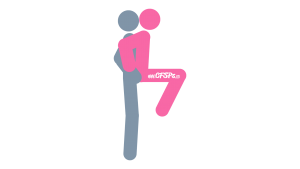 Squat Balance: Rear-Entry, Squatting Sex Position Illustration
