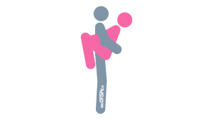 Clasp: Standing Sex Position Illustration
