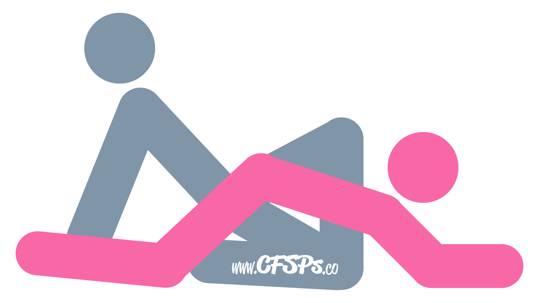 An illustration of the Hinge sex position. This picture demonstrates how Hinge is a rear-entry sex position with deep penetration where the woman is in control of sex.