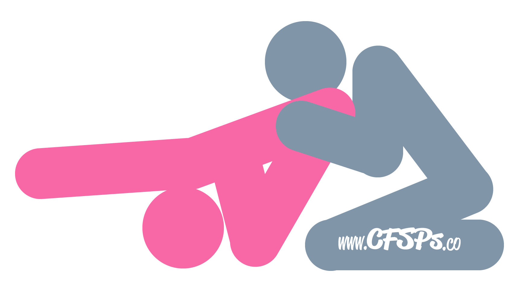 An illustration of the Pie in the Sky sex position. This picture demonstrates how Pie in the Sky is a cunnilingus oral sex position that gives the man easy access to the woman's vulva and surrounding areas.