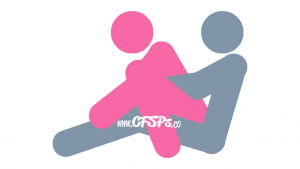 Seated Ball: Rear-Entry, Seated, Wife-On-Top Sex Position Illustration
