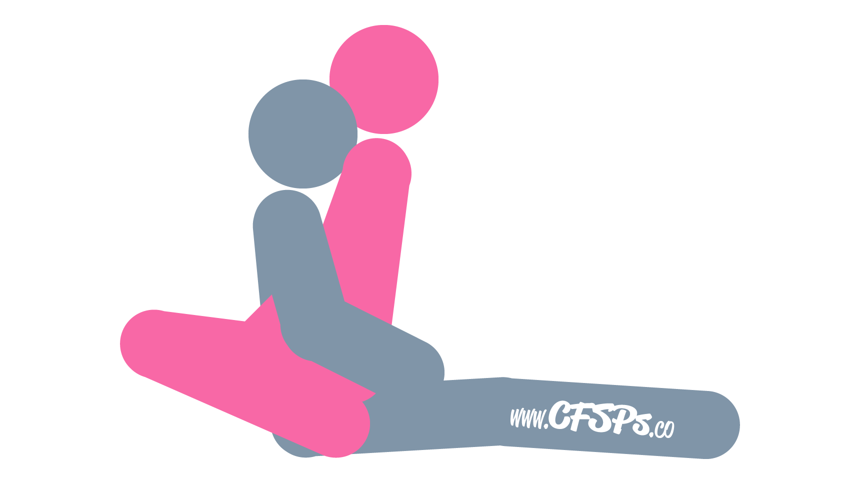 An illustration of the Basket sex position. This picture demonstrates how Basket is an intimate, seated sex position with deep penetration and a great, up-close view of the woman's breasts while having sex.