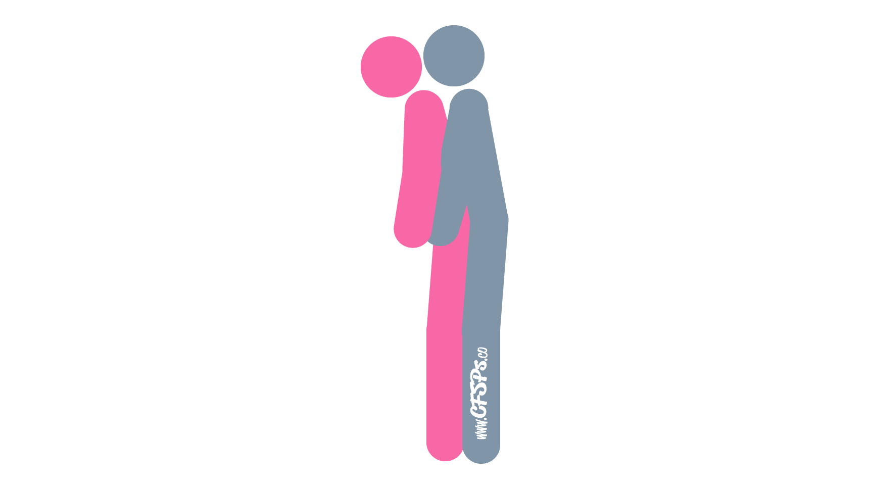 Column Sex Position Diagram This stick figure image depicts a man and woman having sex in the Column sex position. The woman is standing. The man is standing behind her with his body pressed against hers and arms around her pelvis, stimulating her clitoris with his fingers.