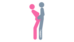 From Behind: Standing, Rear-Entry Sex Position Illustration