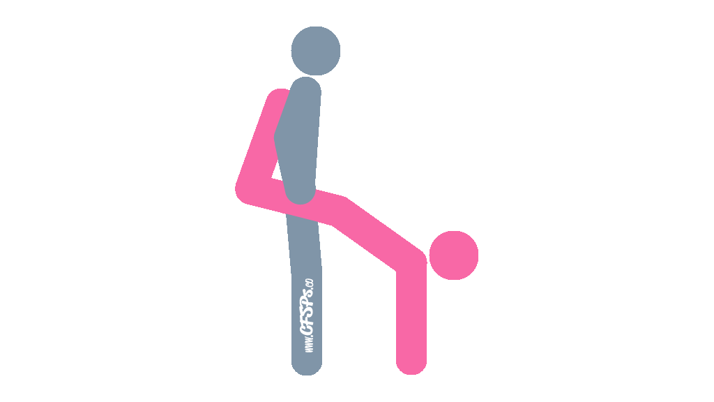 Indian Headstand: Standing, Rear-Entry Sex Position Illustration