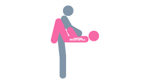 Right Angle: Standing, Edge-Of-The-Bed Sex Position Illustration