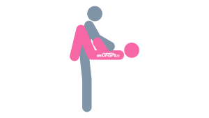 Right Angle: Standing, Edge-Of-The-Bed Sex Position Illustration