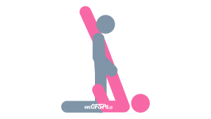 Shoulder Stand: Kneeling Sex Position Illustration with G-Spot Stimulation