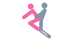 Stair Master: Kneeling, Rear-Entry Sex Position Illustration