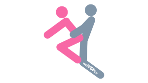 Stair Master: Kneeling, Rear-Entry Sex Position Illustration