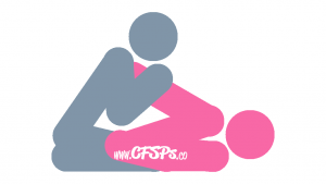 Tominagi: Kneeling Sex Position Illustration with Deep Penetration
