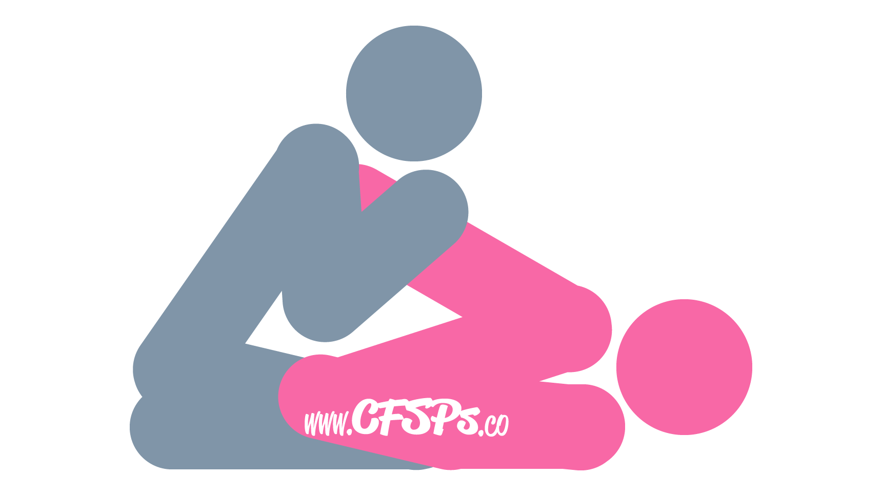 Tominagi Sex Position Diagram This stick figure image depicts a man and woman having sex in the Tominagi sex position. The woman is lying on her back with her knees near her chest with a pillow or Liberator Wedge sex pillow under her butt. The man is kneeling before her with his knees near her hips. The woman has her feet on his chest.