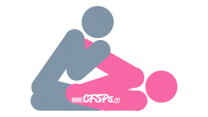 Tominagi: Kneeling Sex Position Illustration with Deep Penetration