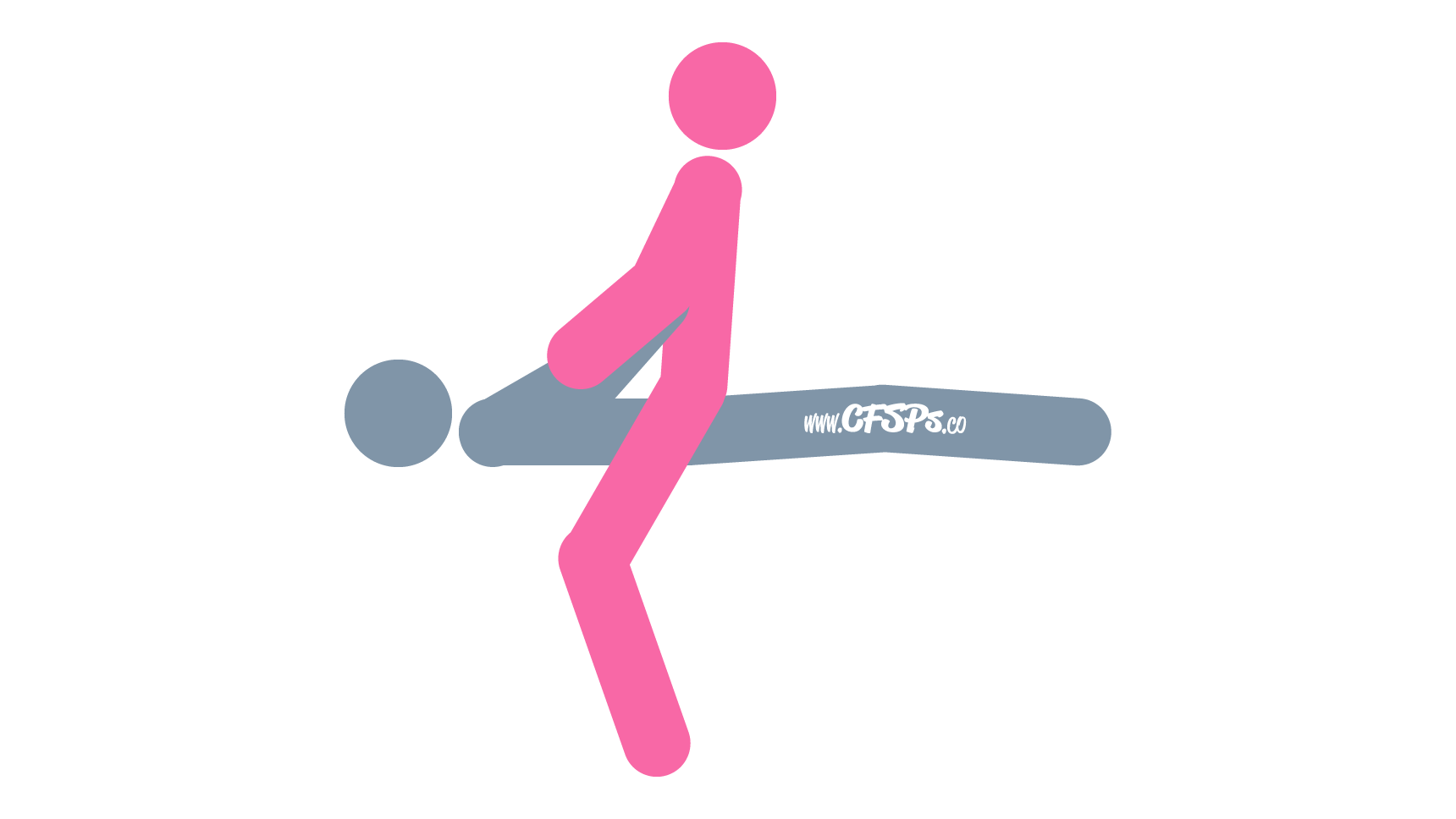 An illustration of the Easy Rider sex position. This picture demonstrates how Easy Rider is a woman-on-top sex position with deep penetration that's enjoyed on a narrow bench.