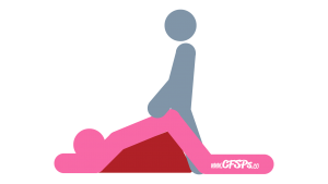 Her High Plane: Rear-Entry, Kneeling Sex Position Illustration Using a Sex Pillow