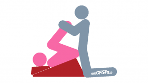 Plow 2: Kneeling Sex Position Illustration Using a Sex Pillow
