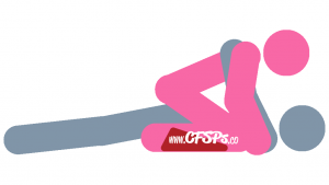 Rodeo: Wife-On-Top Sex Position Illustration Using a Sex Pillow