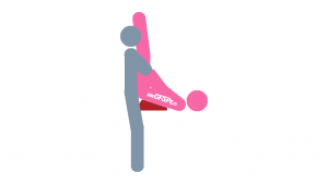 Standing Ovation: Standing Sex Position Illustration Using a Sex Pillow