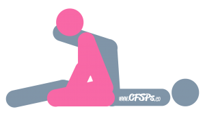 Dr. Scholl's Day Off: Woman-On-Top, Rear-Entry Sex Position Illustration