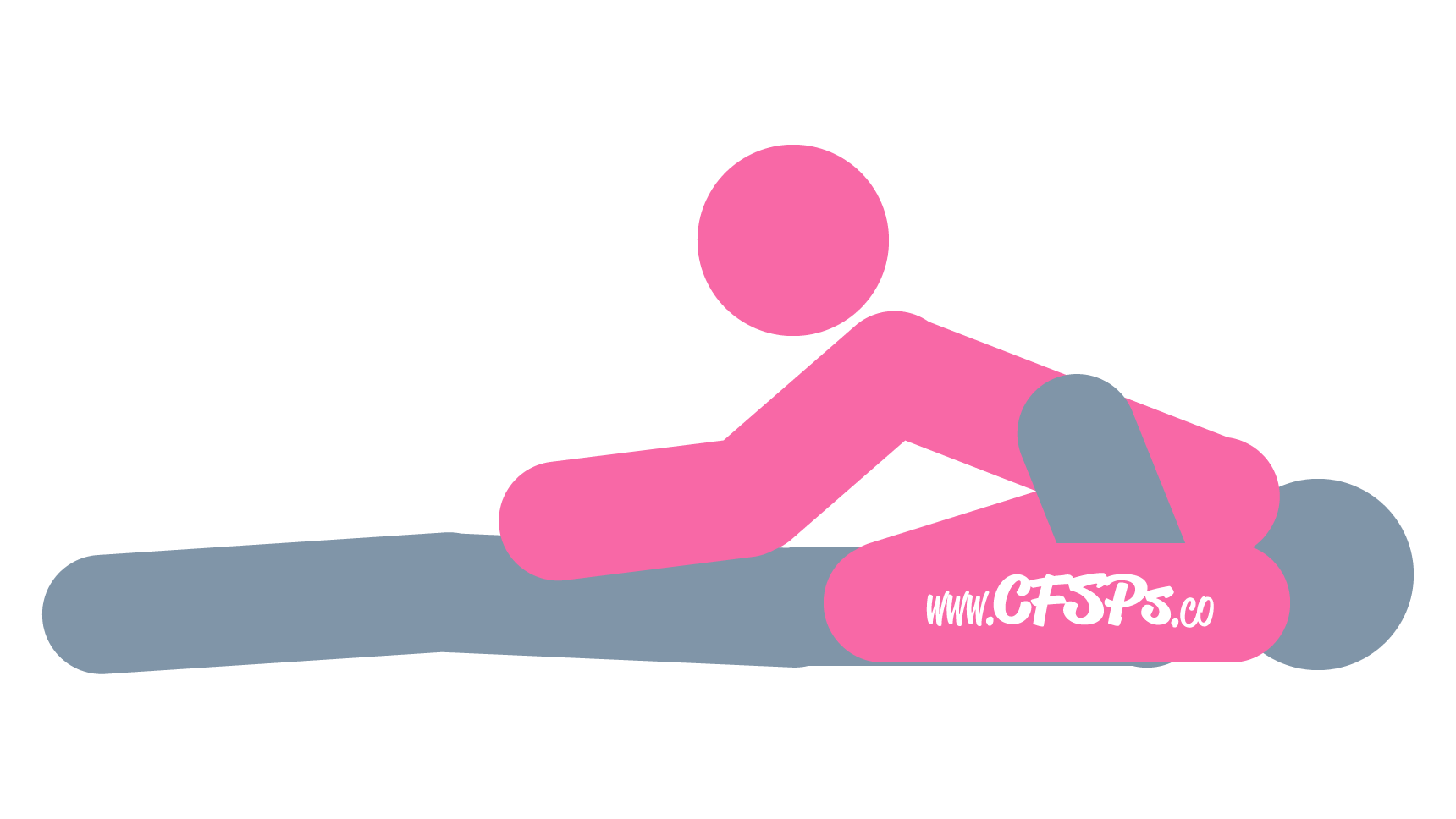 An illustration of the Blazing Saddles sex position. This picture demonstrates how Blazing Saddles is a kinky, woman-on-top, rear-access cunnilingus oral sex position.