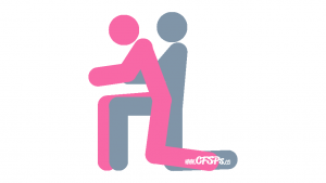 No Elbows On the Table: Rear-Entry, Kneeling Sex Position Illustration