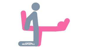 Pilates Class: Kneeling, Rear-Entry Sex Position Illustration