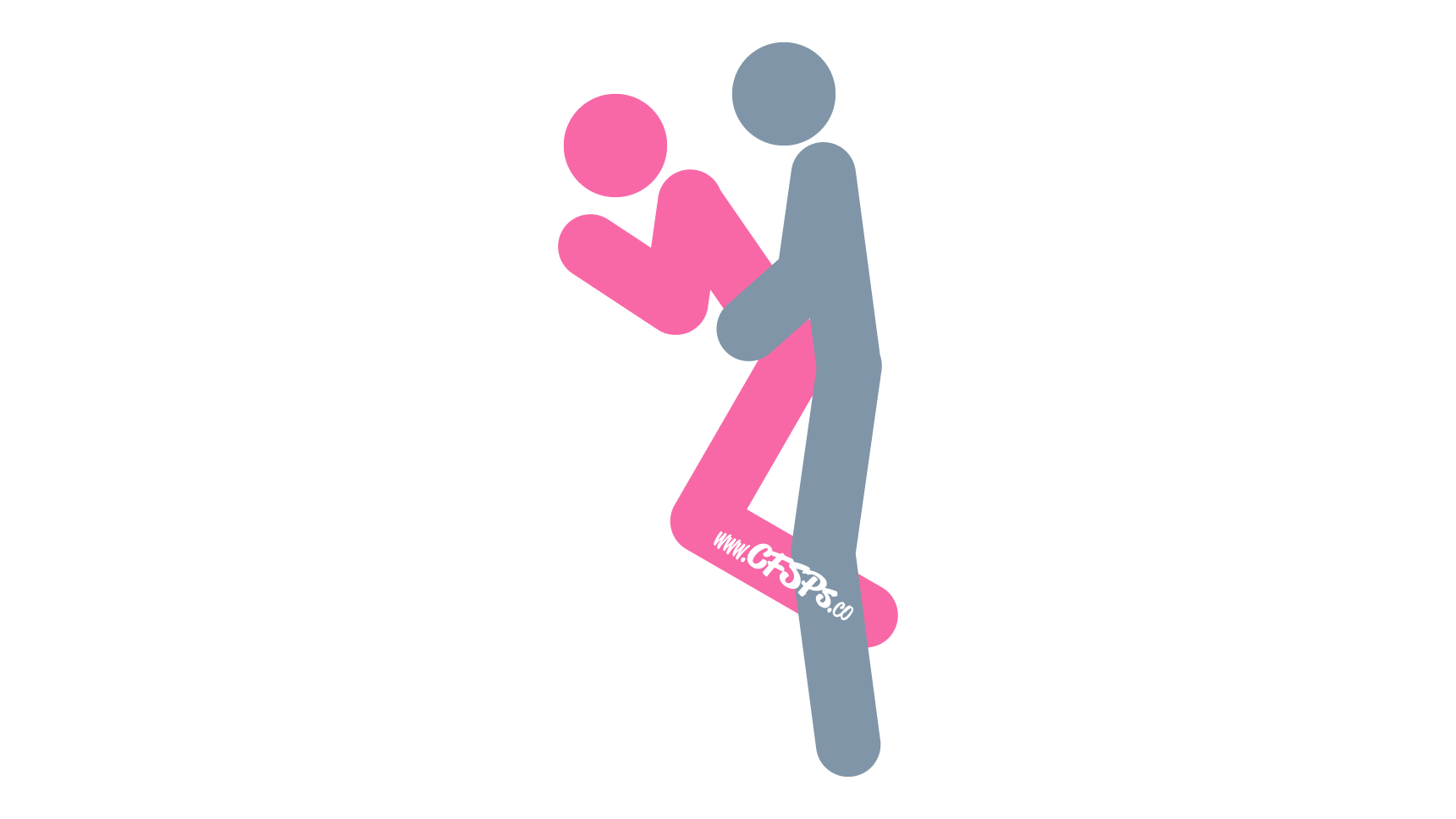 An illustration of the Rear-Ender sex position. This picture demonstrates how Rear-Ender is a rear-entry sex position with good g-spot stimulation that's enjoyed using a chair.