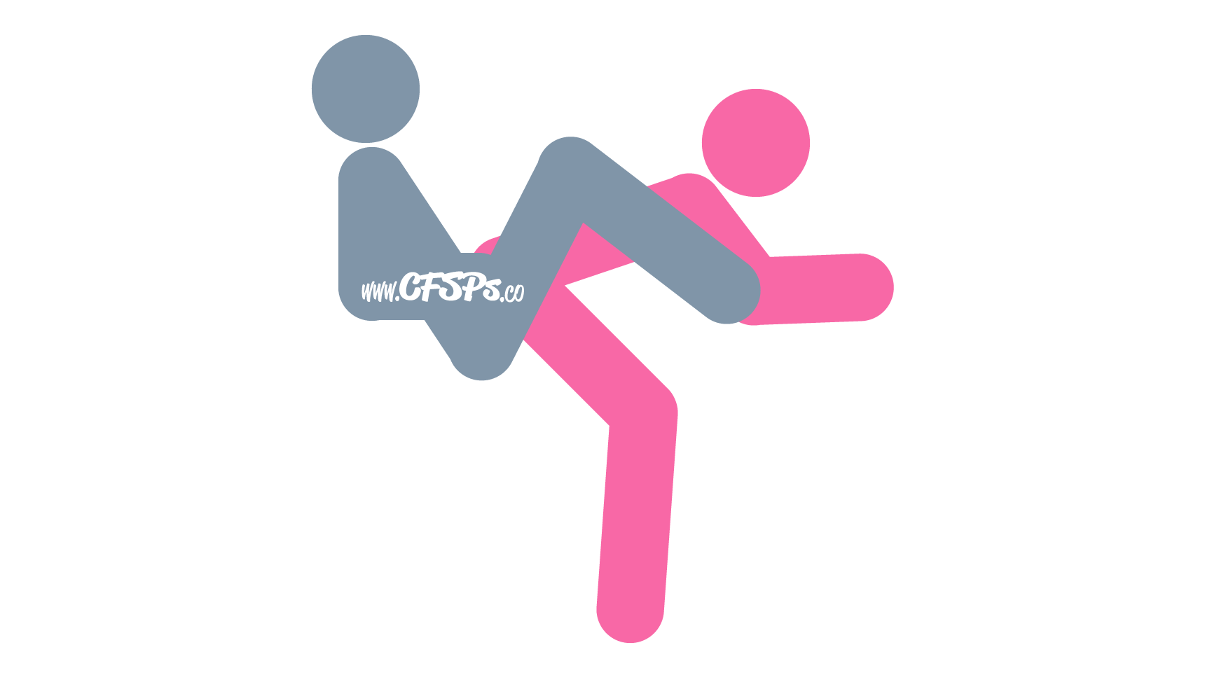 An illustration of the Hind-quarterly Review sex position. This picture demonstrates how Hind-quarterly Review is a seated, rear-entry sex position enjoyed using your home office's chair and desk.