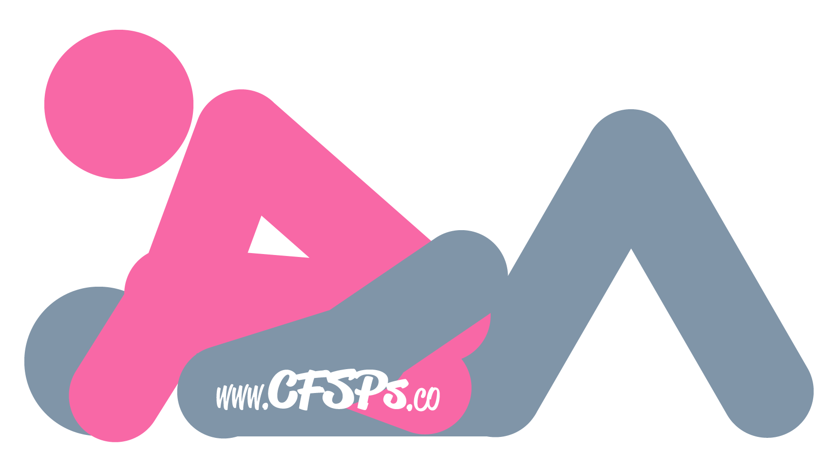 This stick figure image depicts a man and woman having sex in the Fast Romp sex position. The man is lying on his back with his knees bent and feet on the bed. The woman is straddling her husband with her feet on the bed near the sides of his butt, and she's supporting her upper body with her arms near his shoulders.