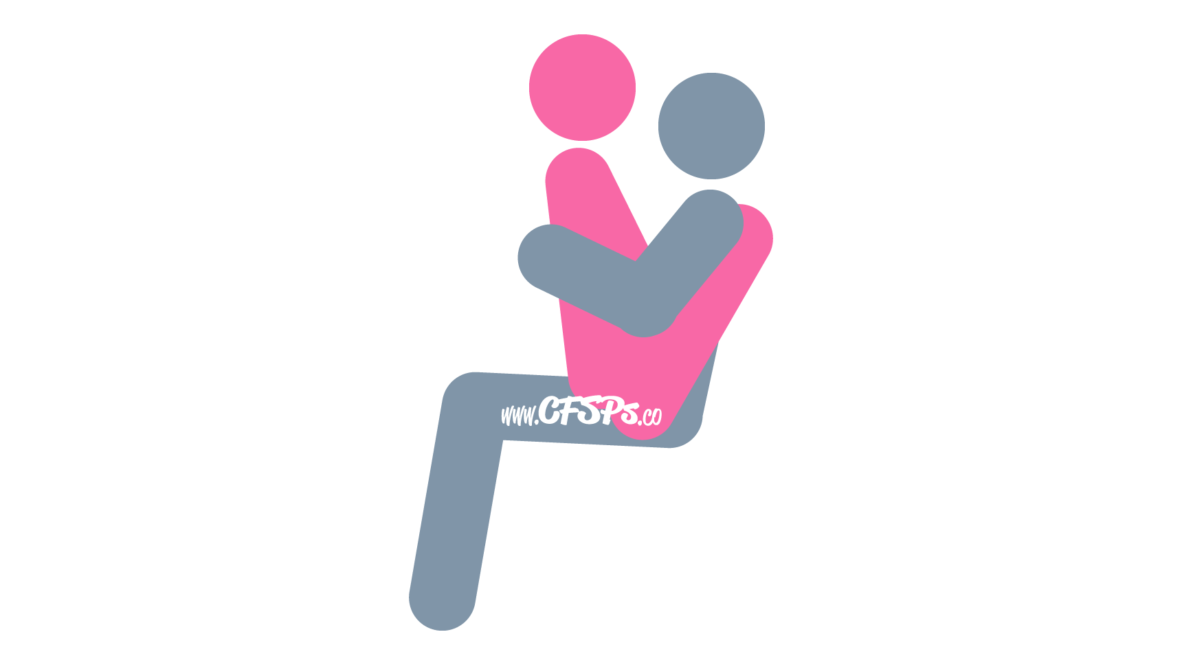 An illustration of the Sofa Surprise sex position. This picture demonstrates how Sofa Surprise is a seated, woman-on-top sex position with good depth control that's enjoyed while the man sits on the couch.