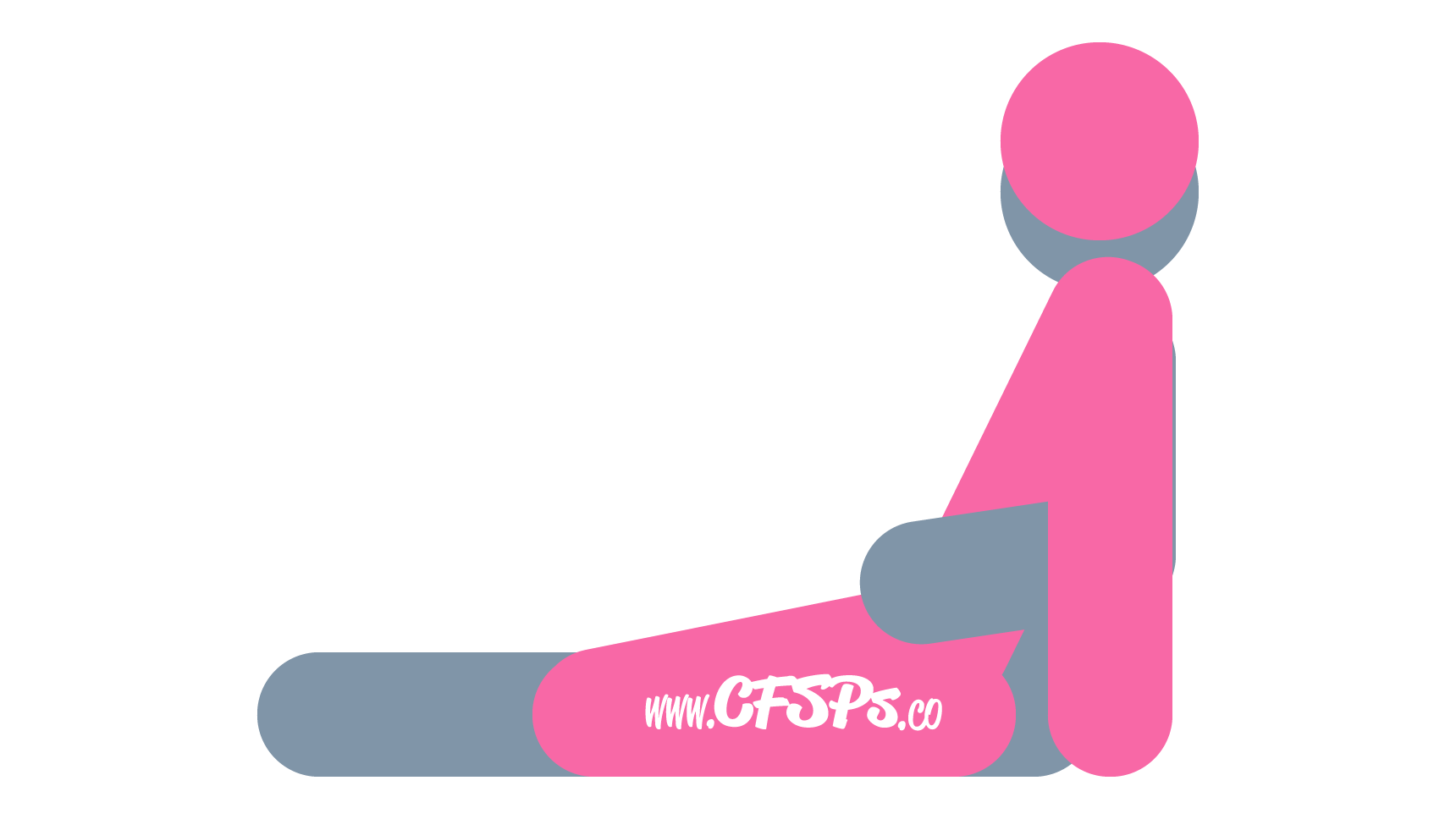An illustration of the Bouncing Spoon sex position. This picture demonstrates how Bouncing Spoon is a woman-on-top, rear-entry sex position with easy access for manual clitoral or breast stimulation that's enjoyed while the man sits with his back against the headboard.