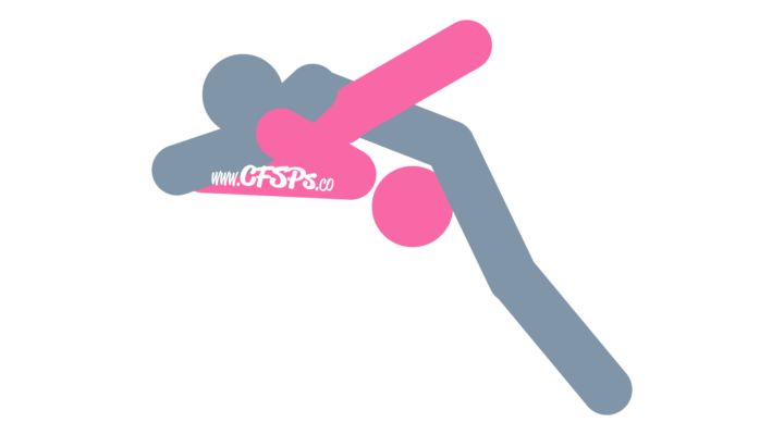 An illustration of the 69 Edge of the Bed Oral Sex Position. This picture demonstrates how 69 Edge of the Bed is an oral sex position where each partner stimulates each other with their mouths.