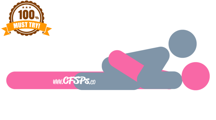 An illustration of the Grinder Sex Position. This picture demonstrates how Grinder is a husband-on-top sex position that allows him to grind on his wife's clitoris with lots of pressure.