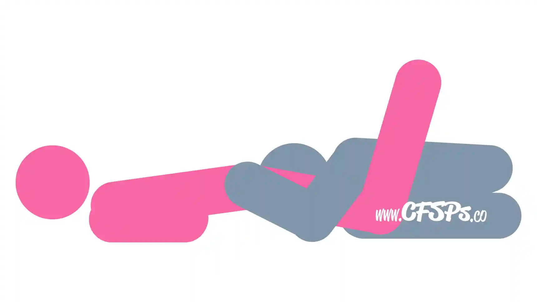 Forbidden Fruit Cunnilingus Position This stick figure image depicts a man and woman engaging in oral sex in the Forbidden Fruit cunnilingus sex position. The woman is lying on her stomach with a pillow or Liberator Wedge sex pillow under her pelvis, and her legs are open a little. The man is kneeling between her legs, sitting back on his feet, and leaning forward with his face near her vulva.
