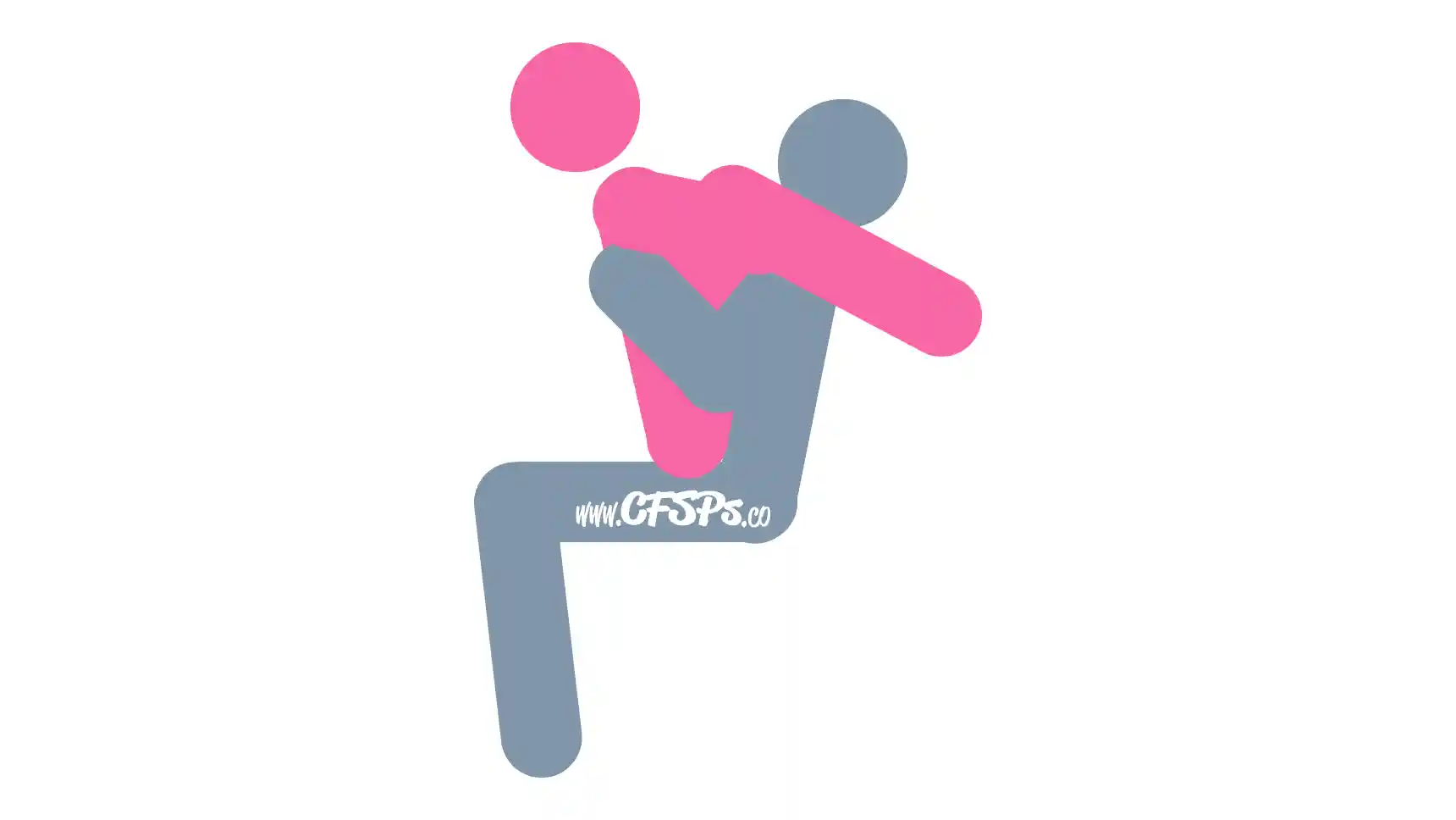 Lap Top Sex Position This stick figure image depicts a man and woman having sex in the Lap Top sex position. The man is sitting on the recliner or couch with his legs closed. The woman is sitting on his lap with her legs over his shoulders and arms around his neck. The man's arms are around her back for support.