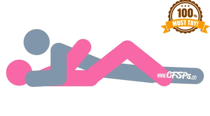 This image depicts a man and woman having sex in the missionary sex position using a stick figure drawing. The woman is lying on her back, and the man is lying on top of her between her legs.