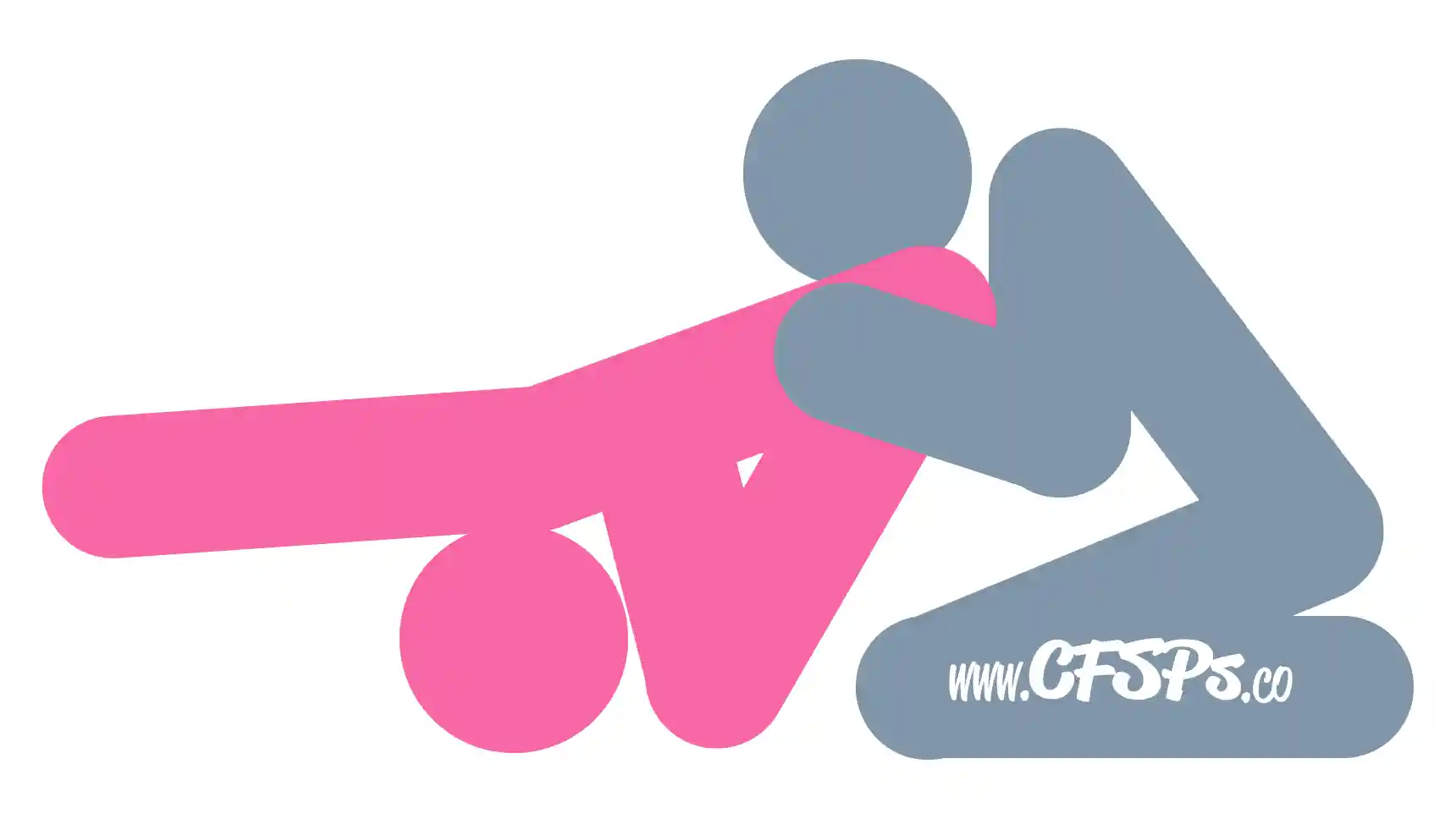Pie in the Sky Cunnilingus Position This stick figure image depicts a man and woman engaging in oral sex in the Pie in the Sky cunnilingus sex position. The woman is lying on her back with her knees near her chest. The man kneels before her and lifts her pelvis so that only her shoulders touch the bed. He's leaning forward a little so his face is near her pelvis.
