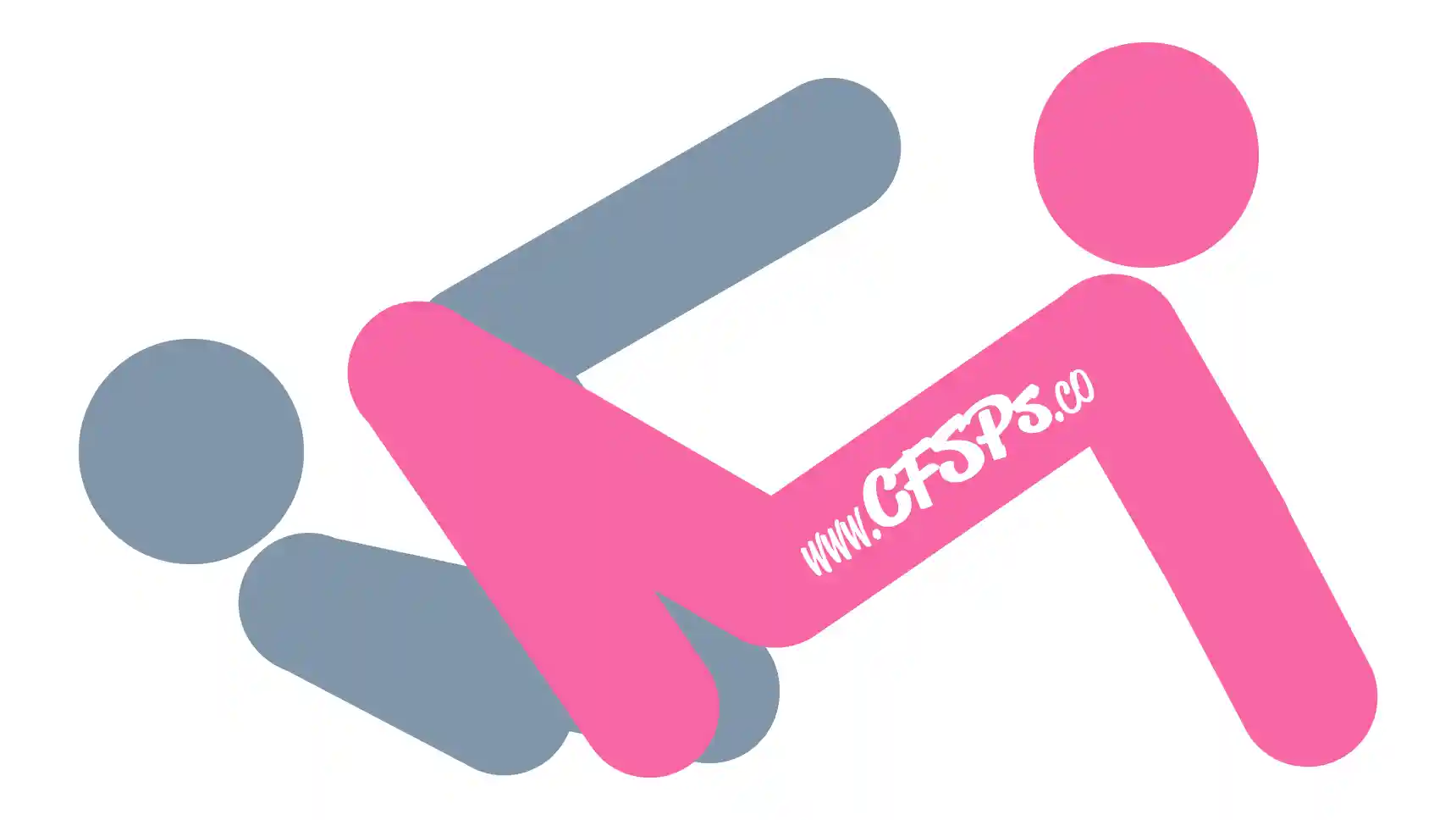 This stick figure image depicts a man and woman having sex in the Trampoline sex position. The man is lying on his back with a few pillows under his neck and head and his legs up in the air, knees bent. The woman is straddling his pelvis with her feet near his hips and knees bent. She's leaning back and supporting her upper body with her arms behind her.